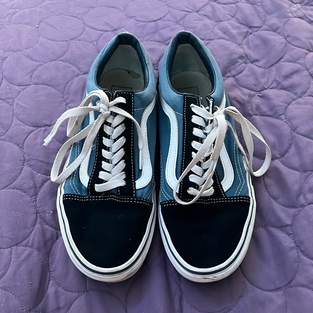 Blue & Navy Vans! Womens size 10! Good condition!